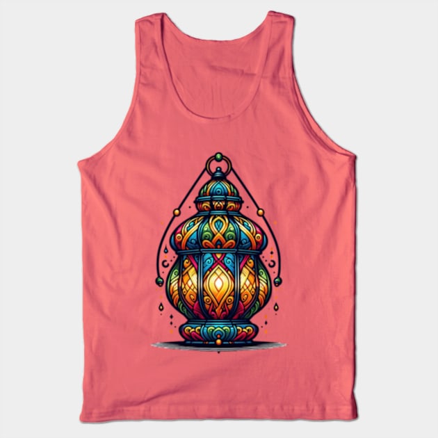 Moorish Charm: Colorful Lantern Artwork Tank Top by AmelieDior